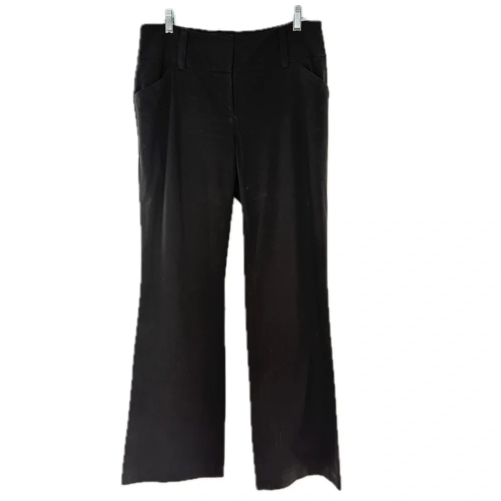 I.N.C. Mid-Rise Bootcut Black Pant Cotton Lycra with Pockets Size 10 Work Career